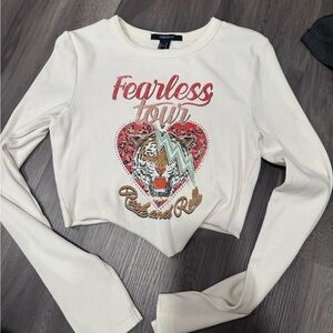 Fearless Tour Cream Long Sleeve Top
